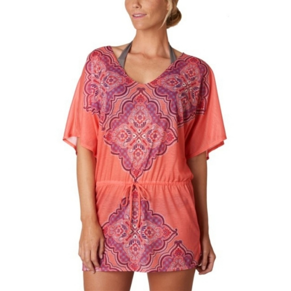 PRANA CORAL SAIDA KAFTAN JASMINE BEACH COVER TUNIC - Picture 1 of 8
